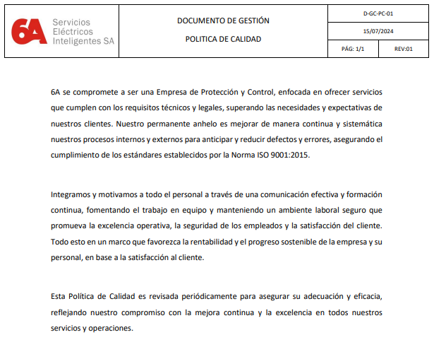 Política de Calidad
